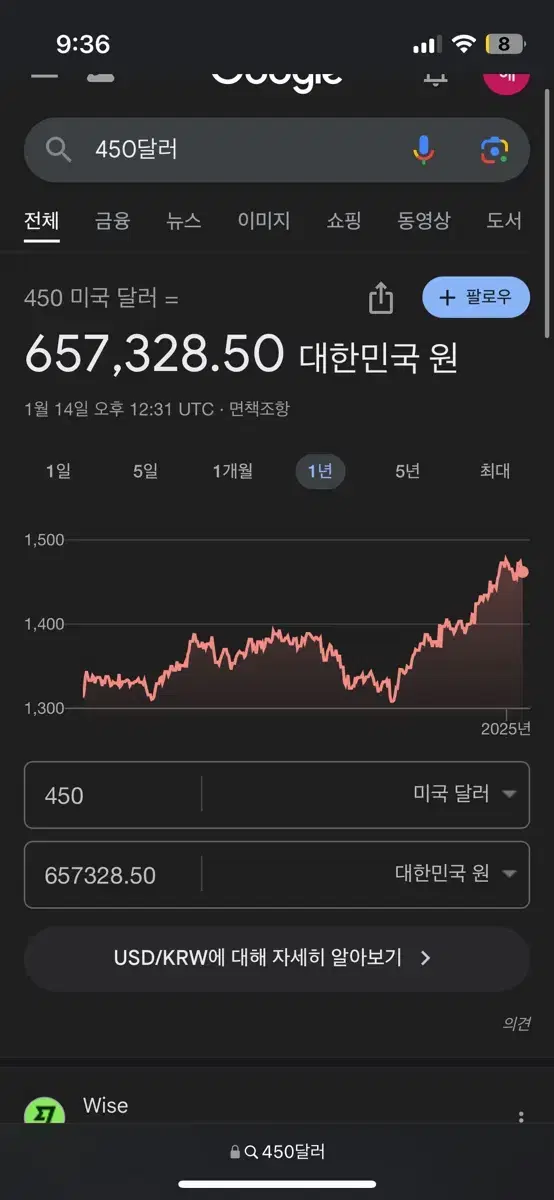 미국 달러 450 사요